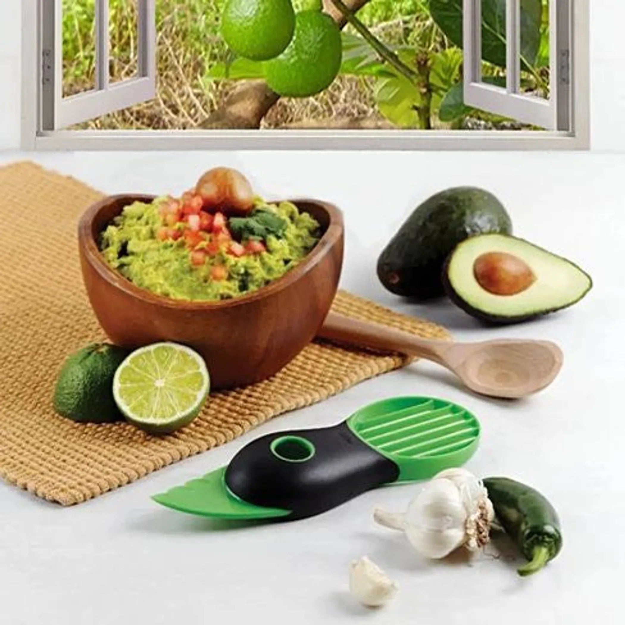 3-in-1 Avocado Slicer – Cut, Pit & Slice in Seconds