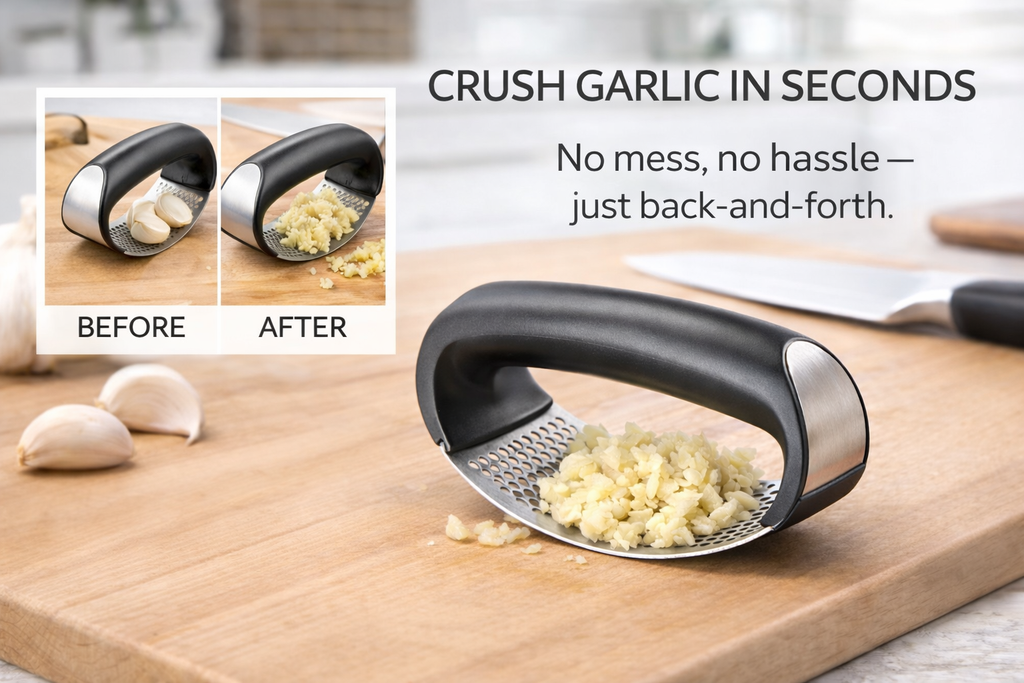 Easy Rock Garlic Press – Premium Stainless Steel Crusher