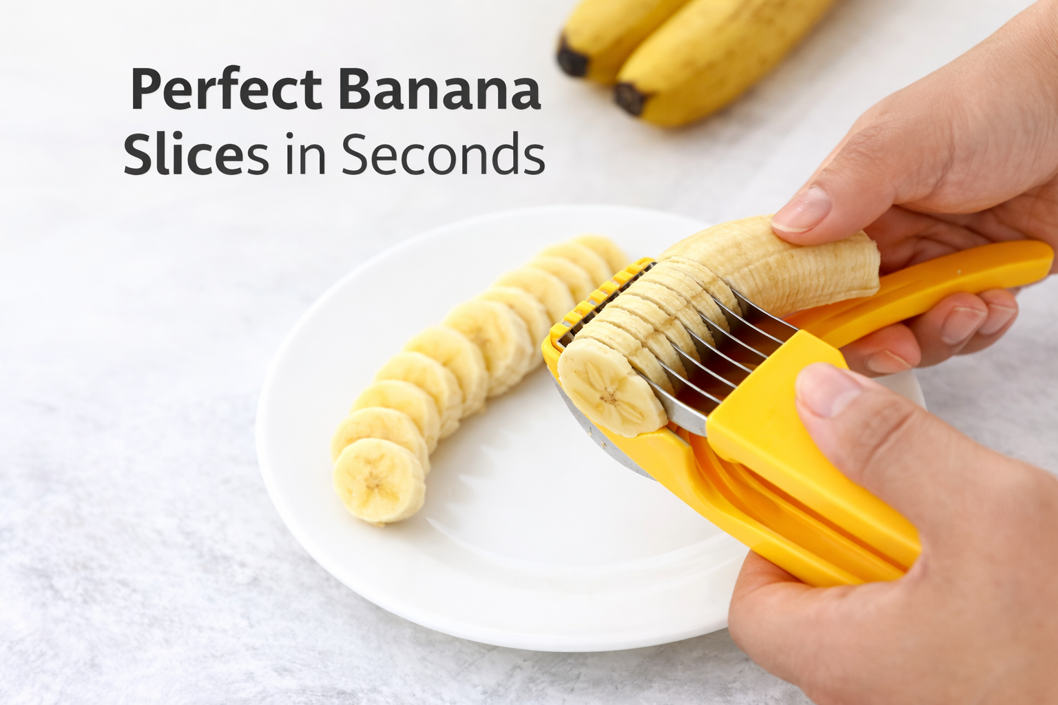 Quick Banana Slicer – Easy Kitchen Fruit Cutter